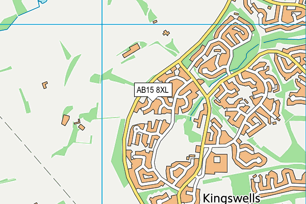 AB15 8XL map - OS VectorMap District (Ordnance Survey)