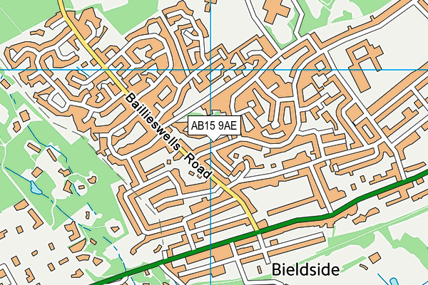 AB15 9AE map - OS VectorMap District (Ordnance Survey)