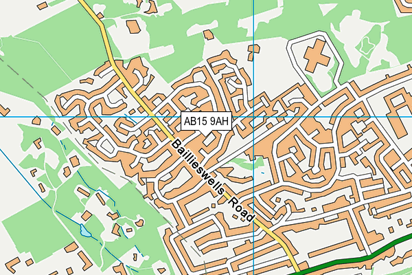 AB15 9AH map - OS VectorMap District (Ordnance Survey)