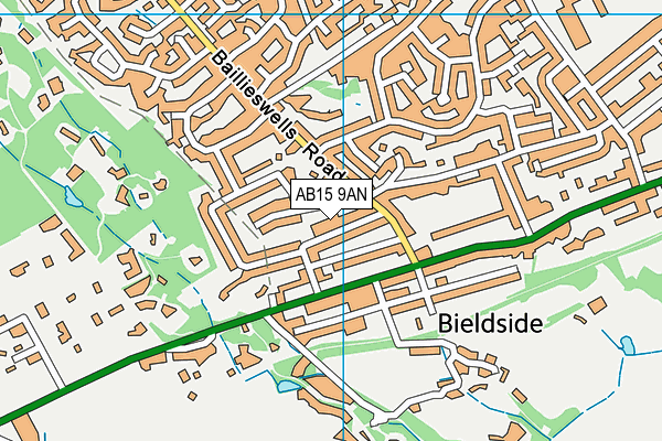 AB15 9AN map - OS VectorMap District (Ordnance Survey)