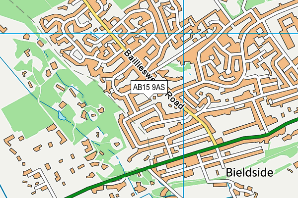 AB15 9AS map - OS VectorMap District (Ordnance Survey)