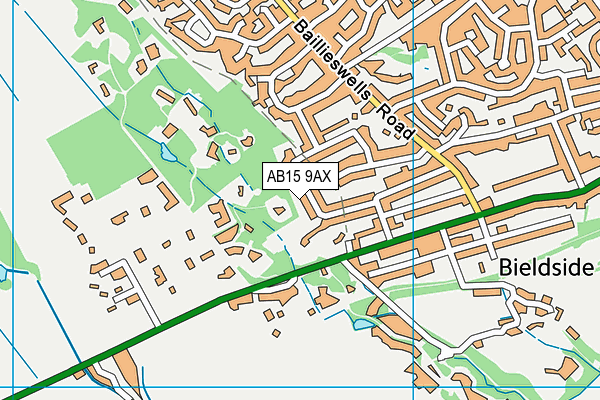 AB15 9AX map - OS VectorMap District (Ordnance Survey)