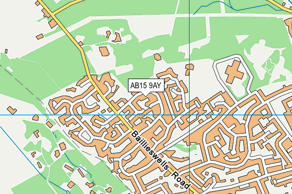 AB15 9AY map - OS VectorMap District (Ordnance Survey)