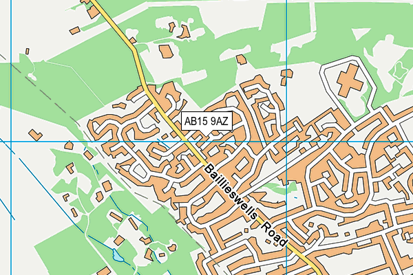 AB15 9AZ map - OS VectorMap District (Ordnance Survey)