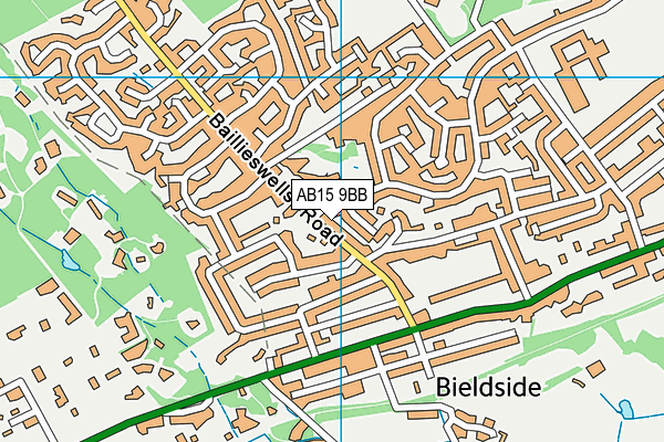 AB15 9BB map - OS VectorMap District (Ordnance Survey)