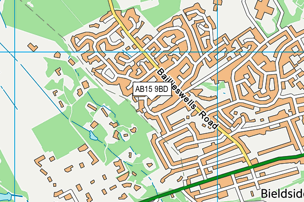 AB15 9BD map - OS VectorMap District (Ordnance Survey)