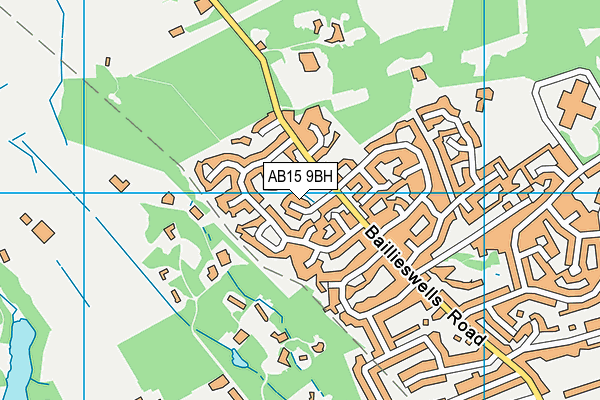 AB15 9BH map - OS VectorMap District (Ordnance Survey)