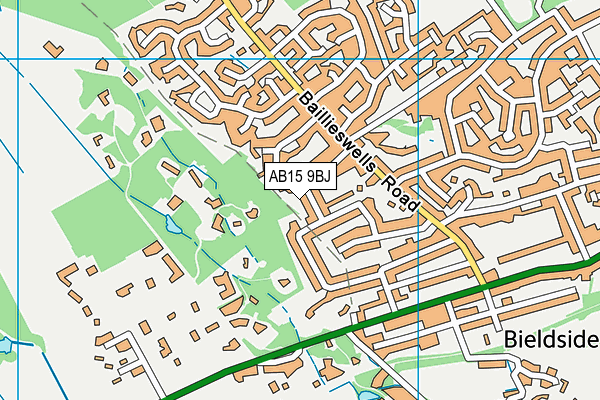 AB15 9BJ map - OS VectorMap District (Ordnance Survey)
