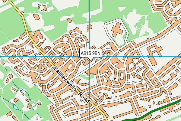 AB15 9BN map - OS VectorMap District (Ordnance Survey)