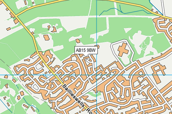 AB15 9BW map - OS VectorMap District (Ordnance Survey)