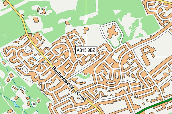 AB15 9BZ map - OS VectorMap District (Ordnance Survey)
