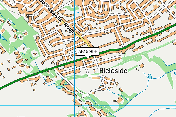 AB15 9DB map - OS VectorMap District (Ordnance Survey)