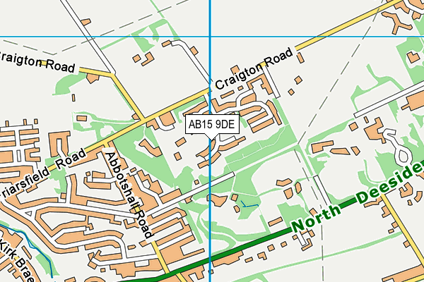 AB15 9DE map - OS VectorMap District (Ordnance Survey)