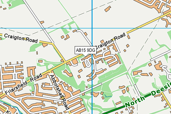 AB15 9DG map - OS VectorMap District (Ordnance Survey)