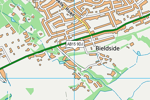 AB15 9DJ map - OS VectorMap District (Ordnance Survey)