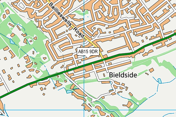 AB15 9DR map - OS VectorMap District (Ordnance Survey)