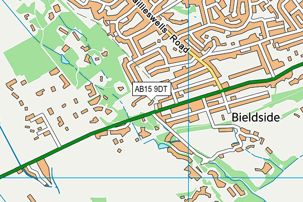 AB15 9DT map - OS VectorMap District (Ordnance Survey)