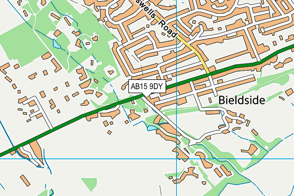 AB15 9DY map - OS VectorMap District (Ordnance Survey)