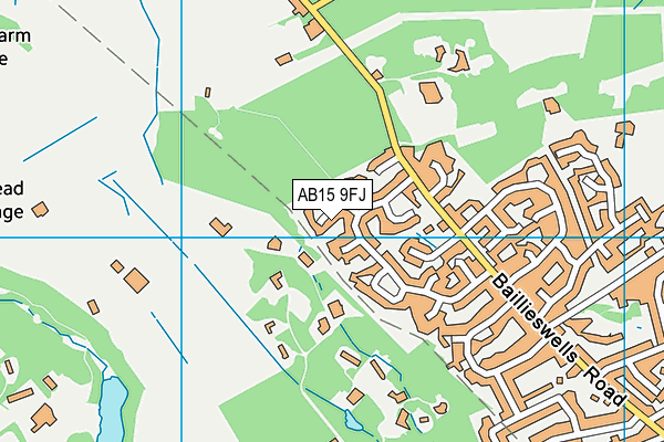 AB15 9FJ map - OS VectorMap District (Ordnance Survey)