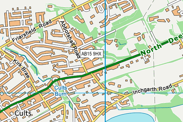 AB15 9HX map - OS VectorMap District (Ordnance Survey)