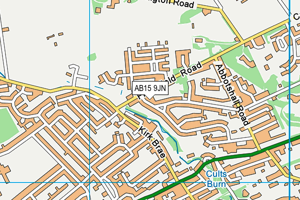 AB15 9JN map - OS VectorMap District (Ordnance Survey)