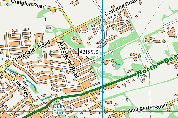 AB15 9JS map - OS VectorMap District (Ordnance Survey)