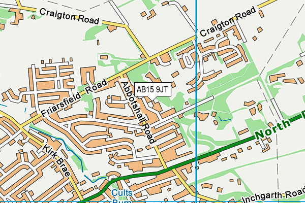 AB15 9JT map - OS VectorMap District (Ordnance Survey)