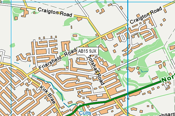 AB15 9JX map - OS VectorMap District (Ordnance Survey)