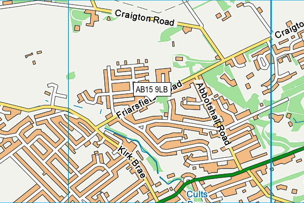 AB15 9LB map - OS VectorMap District (Ordnance Survey)