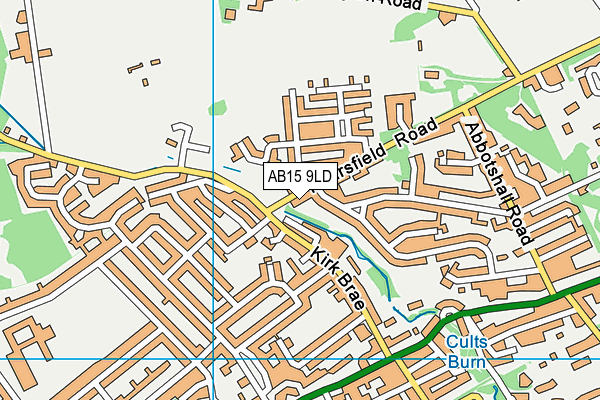AB15 9LD map - OS VectorMap District (Ordnance Survey)