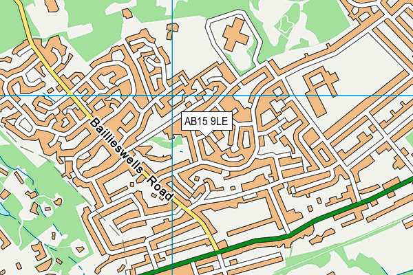 AB15 9LE map - OS VectorMap District (Ordnance Survey)