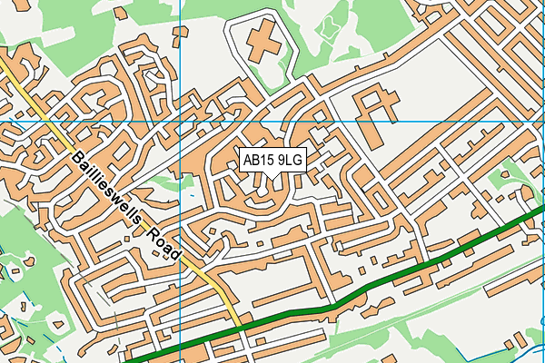 AB15 9LG map - OS VectorMap District (Ordnance Survey)