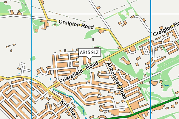 AB15 9LZ map - OS VectorMap District (Ordnance Survey)