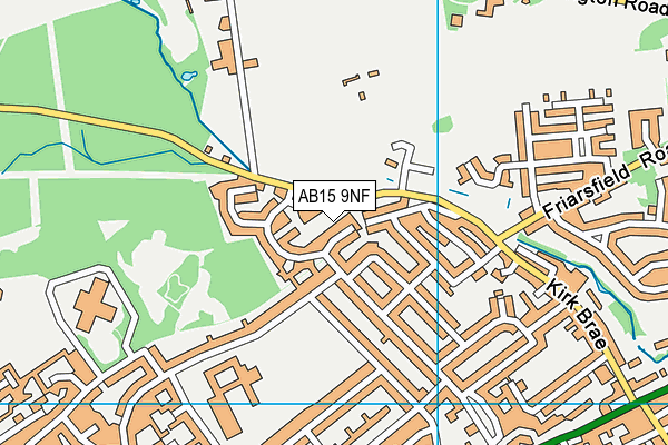 AB15 9NF map - OS VectorMap District (Ordnance Survey)