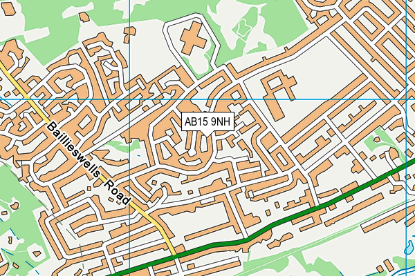 AB15 9NH map - OS VectorMap District (Ordnance Survey)