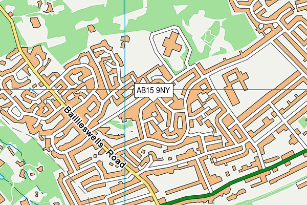 AB15 9NY map - OS VectorMap District (Ordnance Survey)