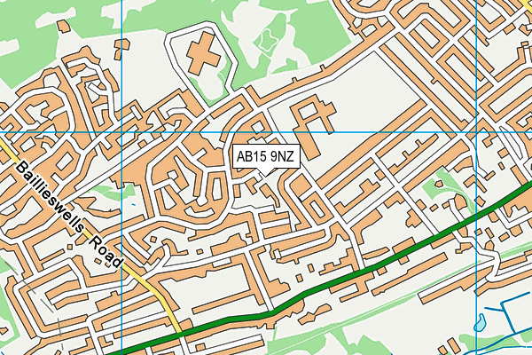 AB15 9NZ map - OS VectorMap District (Ordnance Survey)
