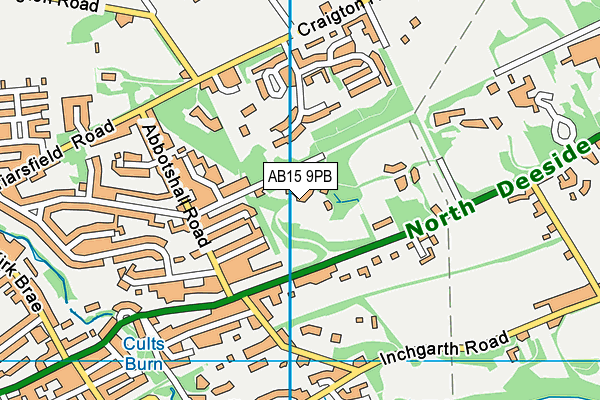 AB15 9PB map - OS VectorMap District (Ordnance Survey)