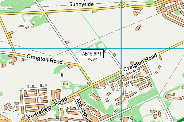 AB15 9PT map - OS VectorMap District (Ordnance Survey)