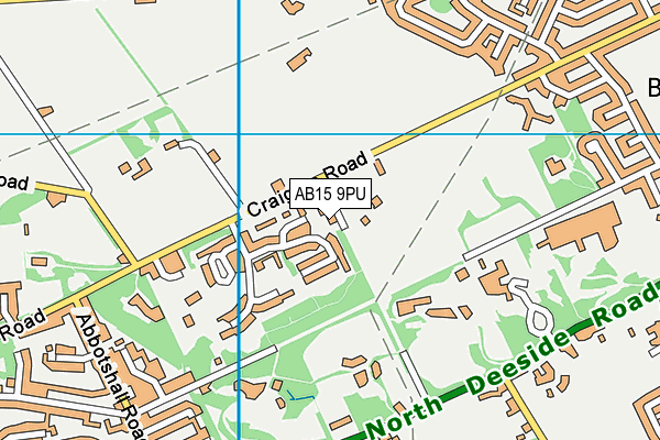 AB15 9PU map - OS VectorMap District (Ordnance Survey)