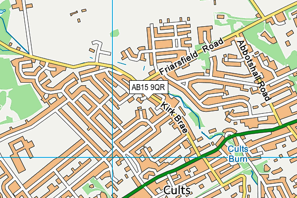 AB15 9QR map - OS VectorMap District (Ordnance Survey)