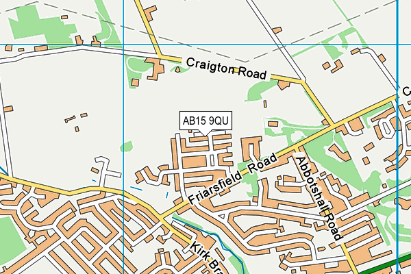 AB15 9QU map - OS VectorMap District (Ordnance Survey)