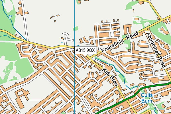 AB15 9QX map - OS VectorMap District (Ordnance Survey)