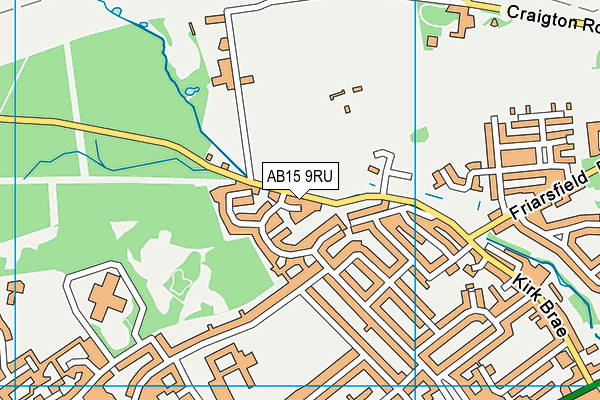 AB15 9RU map - OS VectorMap District (Ordnance Survey)