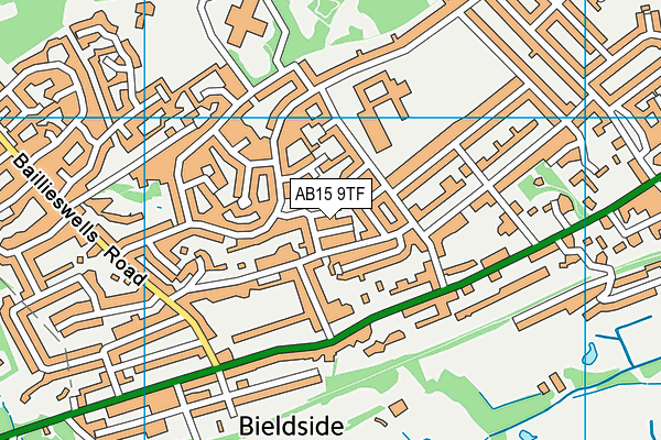 AB15 9TF map - OS VectorMap District (Ordnance Survey)