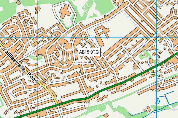 AB15 9TG map - OS VectorMap District (Ordnance Survey)