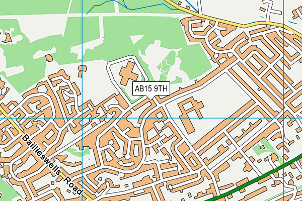 AB15 9TH map - OS VectorMap District (Ordnance Survey)