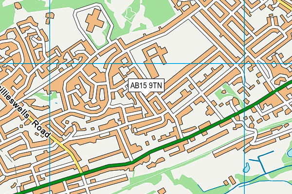 AB15 9TN map - OS VectorMap District (Ordnance Survey)