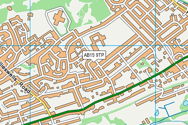 AB15 9TP map - OS VectorMap District (Ordnance Survey)