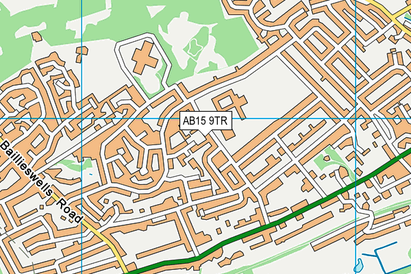 AB15 9TR map - OS VectorMap District (Ordnance Survey)